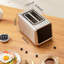 Digital 2-Slice Stainless Steel Smart Toaster with LED Touchscreen, Countdown Timer & 6 Bread Settings