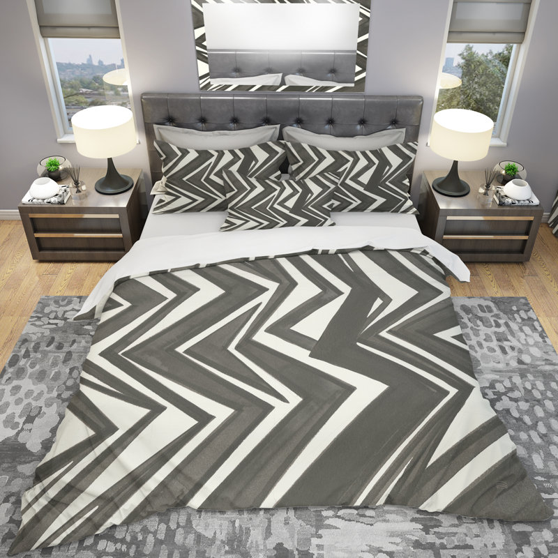 Ensemble de housse de couette minimaliste vi graphics, Housse de couette très grand + 2 taies décoratives