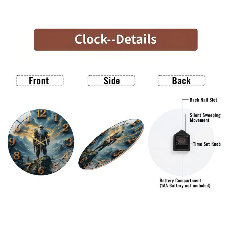 Horloge murale en verre 12 po