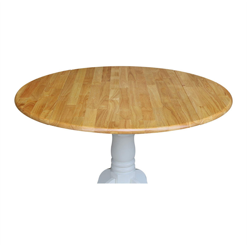 Table de salle à manger extensible en bois manufacturé 29,49 po H, Brun clair / jaune