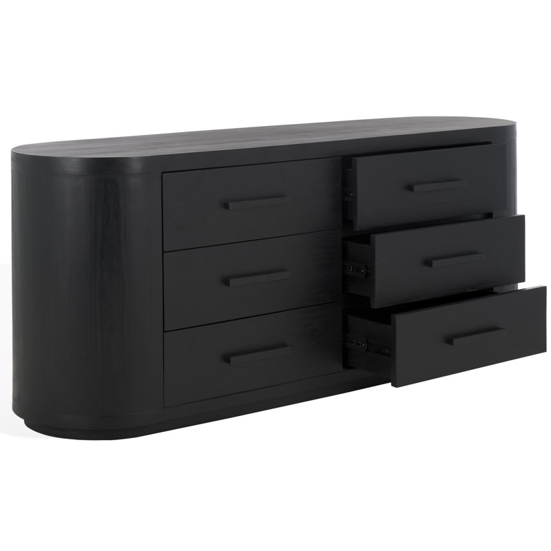 Lauryn Wood Oval Dresser, Black