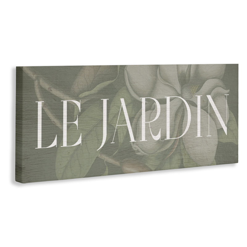 Panneau Le Jardin, toile par Lil 'Rue, H 10 po x l 24 po