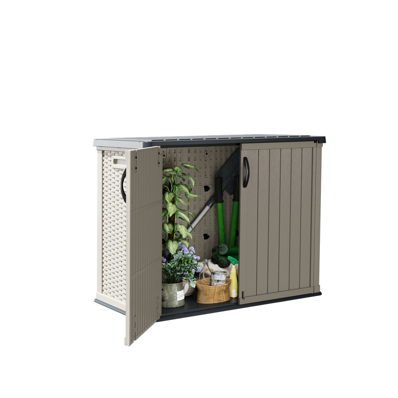 Secure Outdoor Storage, the Versatile Weather-resistant Cabinet，Without Shelves, Beige