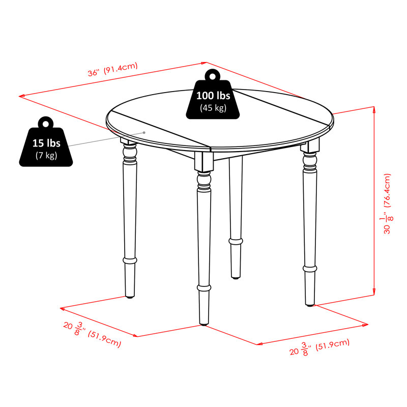 Donaven 2 - Person Solid Wood Solid Wood Top Four Leg Dining Set