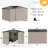 10 ft. W x 8 ft. D Metal Lean-to Storage Shed with Metal Frame Kit
