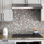 Glass & Metal 12" x 12" Versailles Mosaic Wall Tile