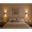 Travertine Sphere Up Down LED Wall Sconce