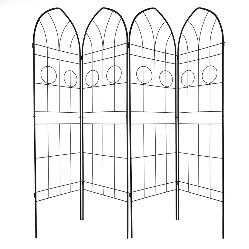 Treillis de jardin en métal 78,7 po x 19,7 po pour plantes grimpantes Nayel