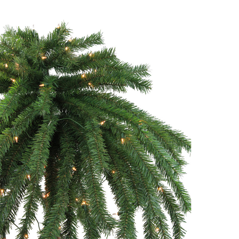 Palmier artificiel tropical pré-éclairé - lumières claires, H 48 po x l 45 po x P 45 po