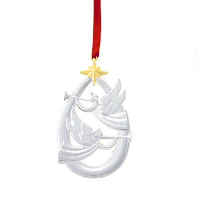 Holiday 4.3'' Metal Religious & Spiritual Hanging Figurine Ornament