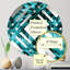 Miroir décoratif turquoise et noir-101222249