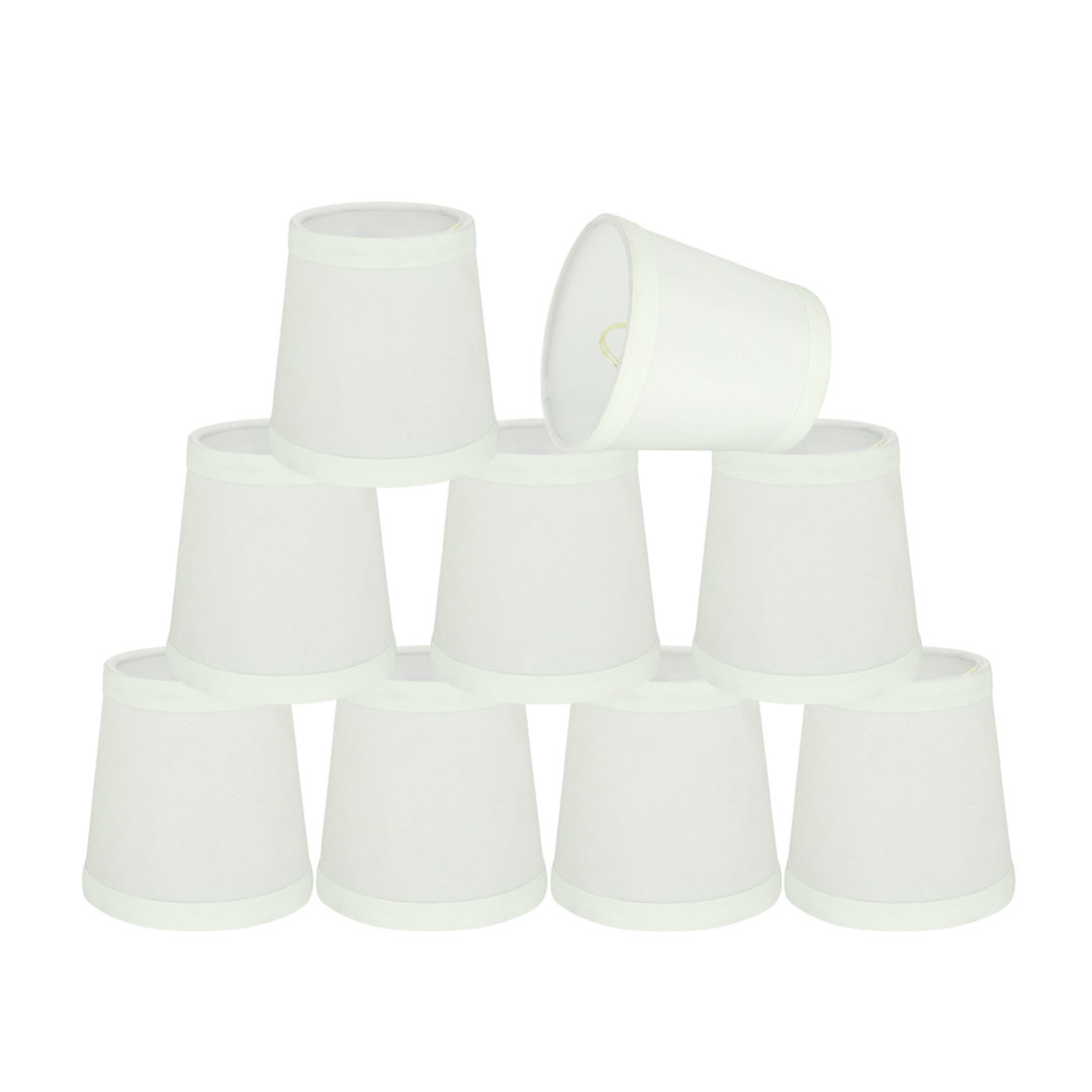 4" H Cotton Empire Candelabra Shade ( Clip On ) (Set of 9) Aspen Creative Corporation 