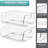 Sorbus 8 Pack Large Open Front Clear Stackable Fridge Storage Bins, Large 8 Pack