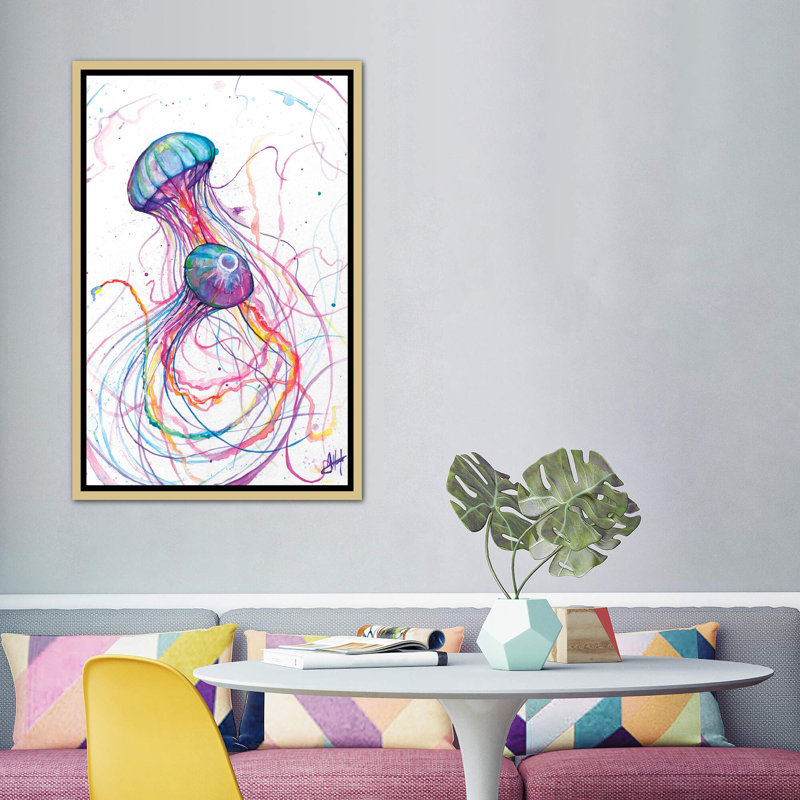 Art You You Jelly, H 60 po x l 40po x P 1,5 po, Toile encadrée d'or