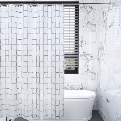 70,87 po X 70,87 po Rideau de douche Peva, rideau de séparation de salle de bain, rideau de douche rayé