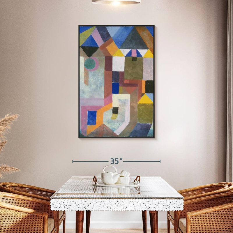 Architecture colorée, 31 po x 46 po, Cadre flottant noir