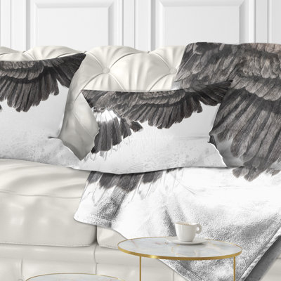 Low flying Eagle - Animal Printed Throw Pillow