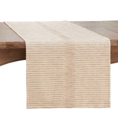 Runner_Shimmering Table Runner With Striped Design