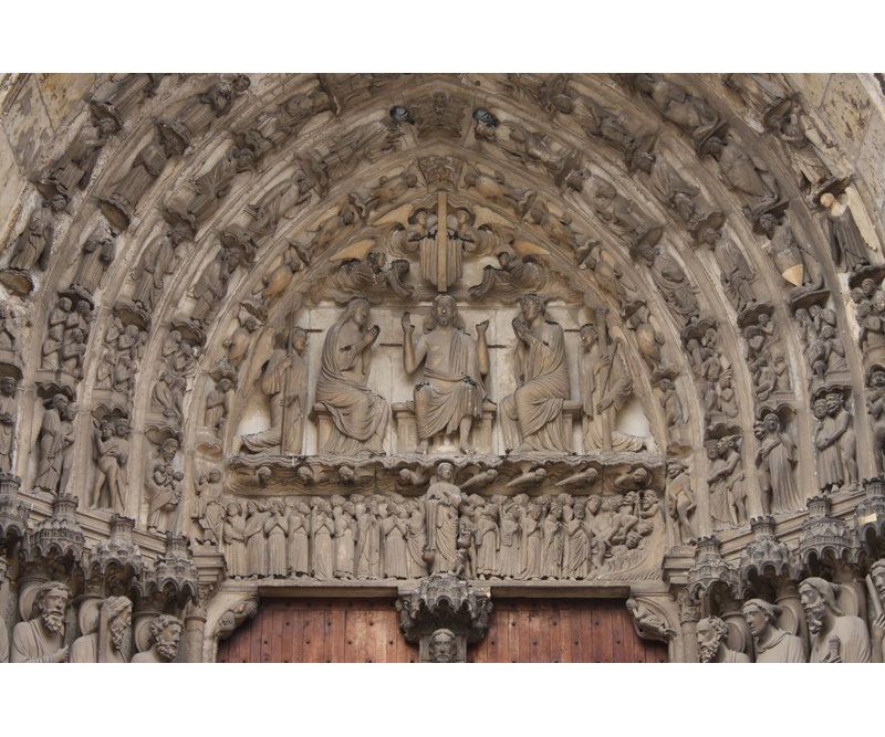 Portail de la cathédrale de Chartres, H 16 po x l 24 po