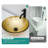 Bathroom Artistic Tempered Glass Vessel Bathroom Sink With Black Faucet And Pop-Up Drain-124471356-124471355