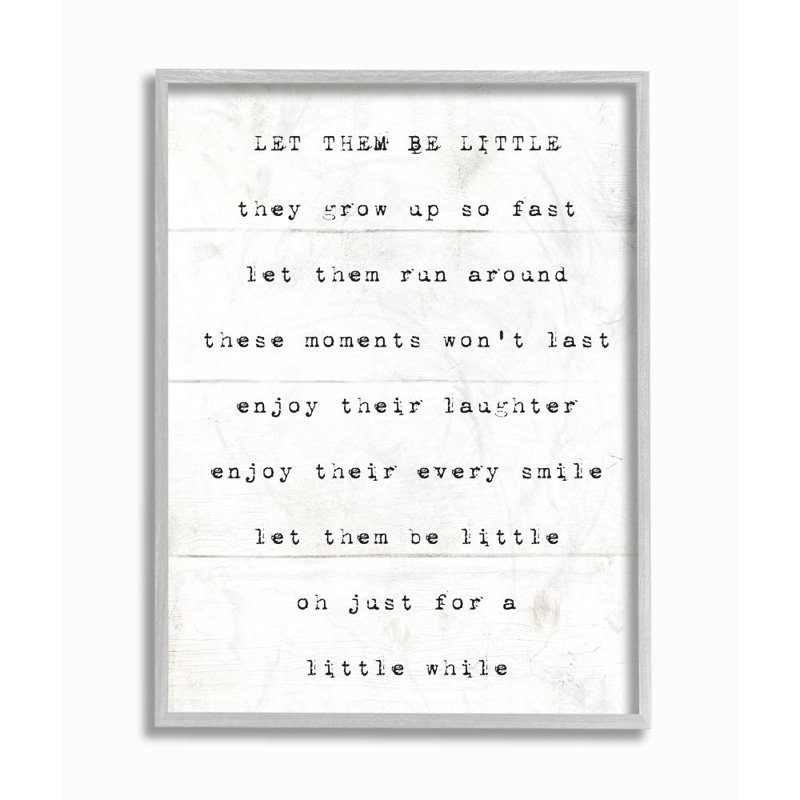 « let it be little kids, conception de word inspiration » par daphné polselli, impression, H 20 po x l 16 po