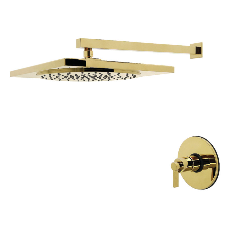 Kingston Brass NuvoFusion Single-Handle Pressure Balanced Shower Faucet, Polished Brass