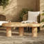 Table basse d'extérieur texturée en travertin Elowen