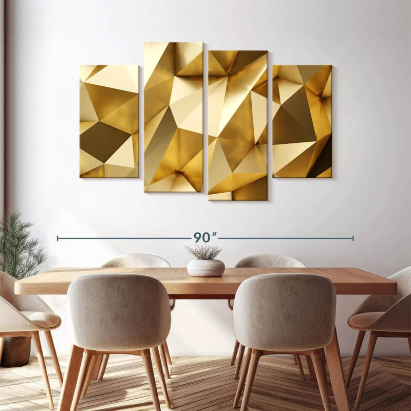 Reproduction d'art sur toile Golden Golden, H 48 po x l 75 po x P 1,25 po