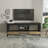 Stylish TV Stand, Black & Oud Oak, 59.1 x 13.8 x 20.5 inches | 100% Melamine Coated Particle Board, Thickness: 0.7 inches | Durable, Modern Design, Perfect for Living Rooms & Entertainment Spaces, Sleek Storage Solution