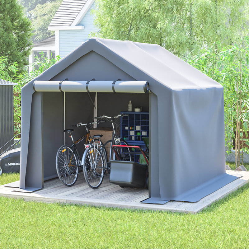 Abri extérieur multifonctionnel de 2,4 x 2,4 m, imperméable et résistant au vent. Sangles, ancrages au sol, instructions de montage pour une installation facile. Structure de renforcement géométrique extra large pouvant accueillir plusieurs personnes.