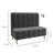 Velvet soft cushion double seat booth combination