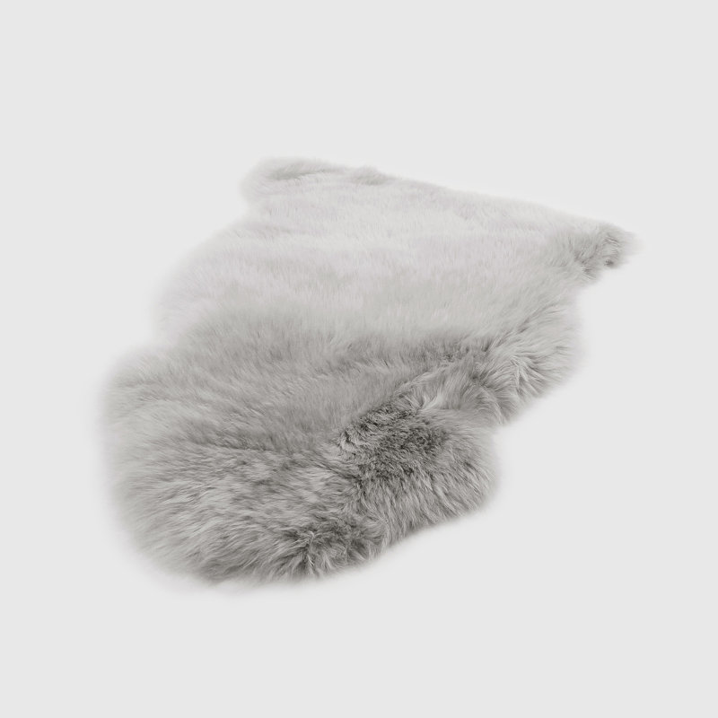 Kestwick Handmade Sheepskin Area Rug in Dove Gray, Novelty 2' x 3'