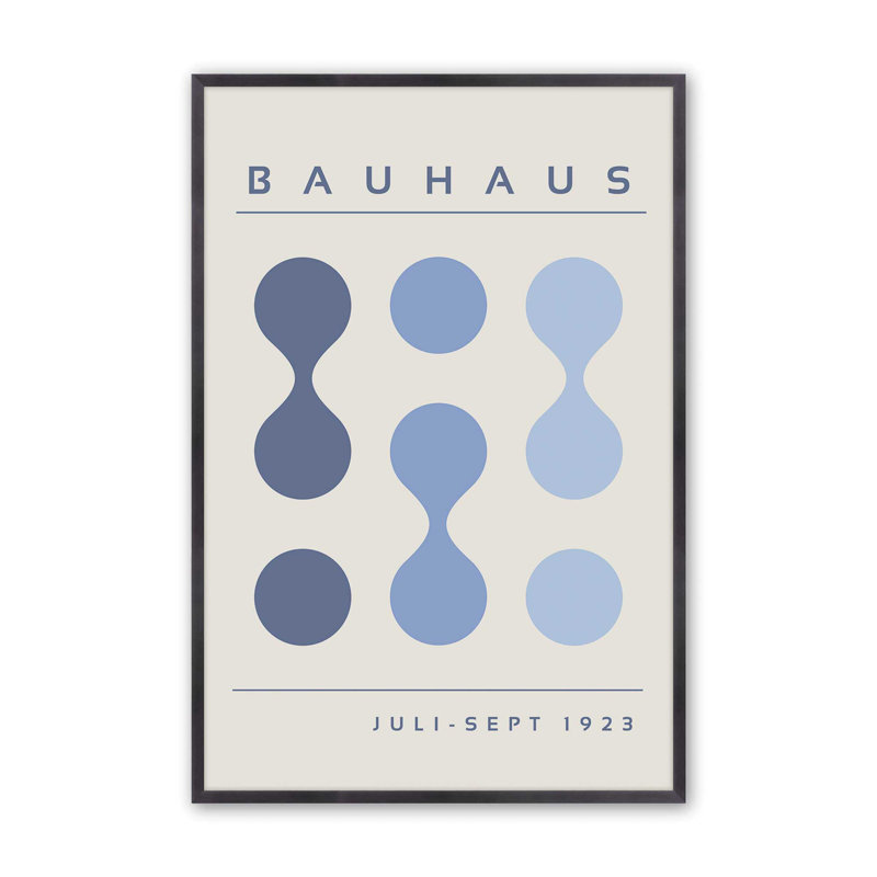Blue Bauhaus Flow I, impression dans un cadre, H 24 po x l 18 po x P 0,1 po, Impression sans cadre, Ne s’applique pas