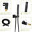 10 Inch Wall Mounted Shower System - Dual Head, Matte Black, Rainfall & Handheld, 1.8 Gpm, Stainless Steel, -Balanced Head Black With And Handheld Shower, Mounted, Cost-Effective-121690658