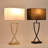 21'' Minimalist Table Lamp Set Of 2, Rectangular Linen Shades-1081453845-1081453847