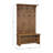 Bethel Bethel Acacia Wood Hall Tree, 70-Inch, Natural Aged Brown, Large Entryway Bench with Storage Shelves and Metal Coat Hooks, Perfect for Mudroom, Kitchen, or Hallway