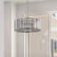 Lustre suspendu en cristal chromé de 17 po, luminaire suspendu moderne à hauteur réglable, base E26 à 4 lumières pour le salon, la salle à manger ou la cuisine (sans ampoules)