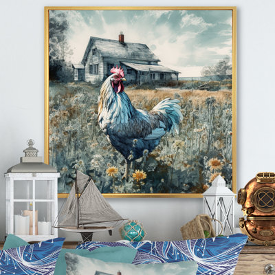 Rooster On A Farm I - Chicken Wall Art