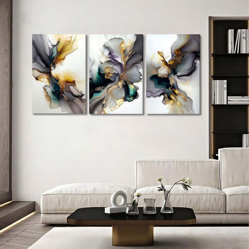 3 Piece Wrapped Canvas Print, 60 cm H x 40 cm W