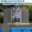 Remise d'extérieur en métal 10 x 8 pi avec protection verrouillable - toutes saisons, grise, pelouse et pluie-118112015-118112012