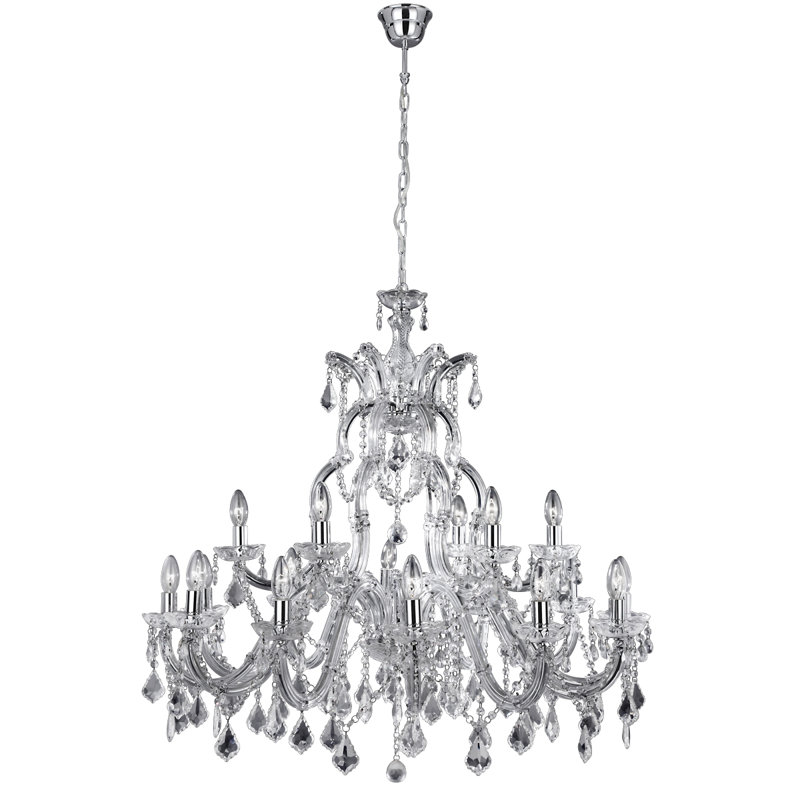 Kelly 18 - Light Candle Style Chandelier, Chrome
