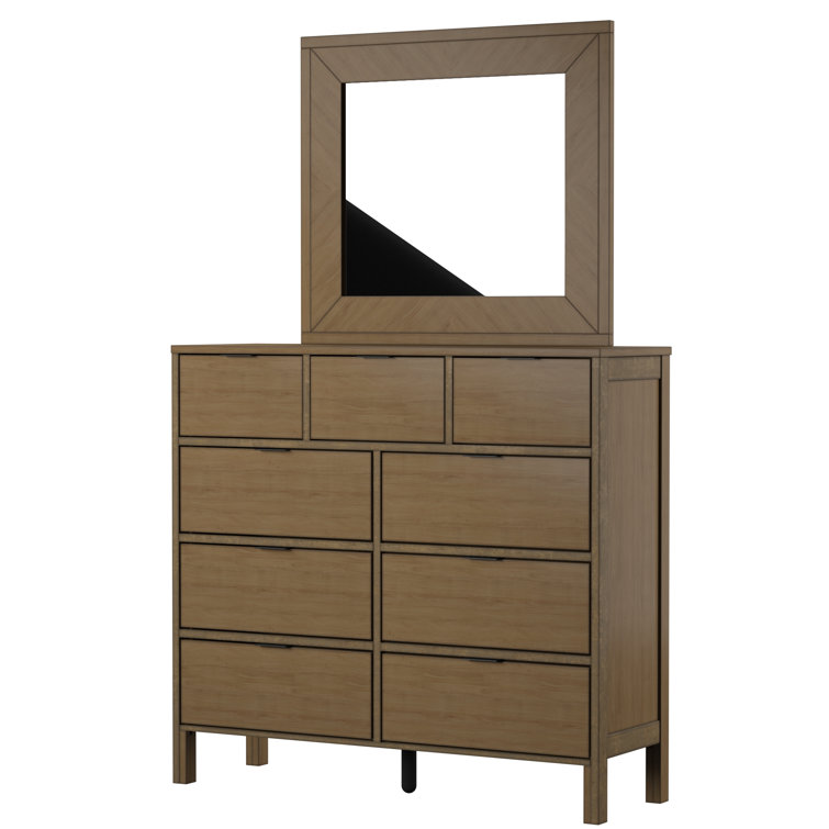 Commode double 9 tiroirs avec miroir Ridam