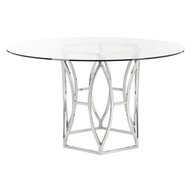 Table de salle à manger Vera, L 54 po x L 54 po, Chrome