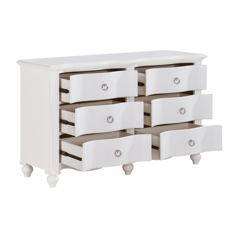 Keion 6-drawer Dresser, White