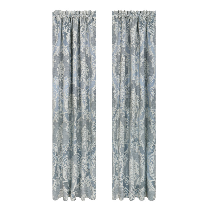 QUEENSBURY - STEEL BLUE 84" WINDOW PANEL PAIR, 50" W x 84" L