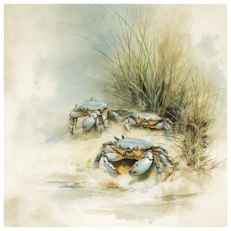 Toile tendue Crabs On Sandy Beach, 20 po x 30 po