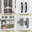 Armoire de cuisine de 180 cm de hauteur, blanche