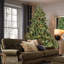 Arbre de Noël luxuriant pré-éclairé, PE / PVC, pleine forme, idéal pour les grands espaces