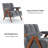 Mid Century Modern Armchair With Channel Tufted(Set Of 2)-515464492