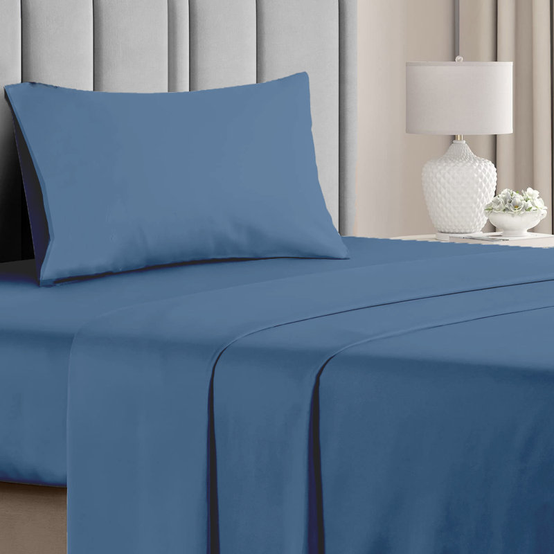 Rayon Sheet Set, Dusty Blue